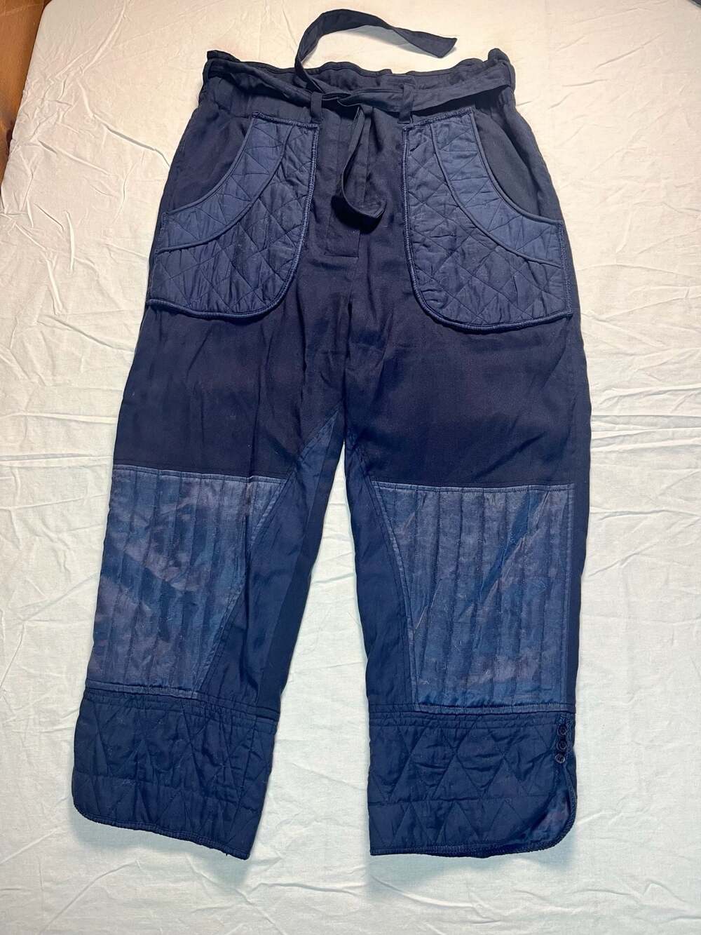 Sea New York Quilted Patchwork Tie-Waist Trousers